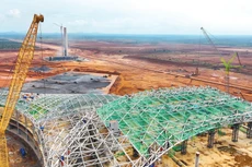 Dự án thành phần 3 (các công trình thiết yếu) thuộc Cảng hàng không quốc tế Long Thành do ACV làm chủ đầu tư được đánh giá bảo đảm tiến độ. Ảnh: Tùng Phạm