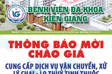 Thông báo mời chào giá cung cấp dịch vụ vận chuyển, xử lý chai - lọ thuỷ tinh thuộc Bệnh viện Đa khoa tỉnh Kiên Giang