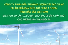 Công ty TNHH Đầu tư Năng Lượng Tái Tạo Cư Né thông báo chào giá