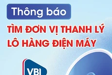 Bảo hiểm VietinBank thông báo tìm đơn vị thanh lý lô hàng điện máy 