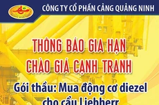 Công ty cổ phần Cảng Quảng Ninh thông báo gia hạn chào giá cạnh tranh 
