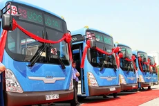 Xe buýt CNG không làm phát sinh nhiều khí độc và hầu như không phát sinh bụi. Ảnh: N.Ẩn