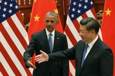 Tổng thống Barack Obama và Chủ tịch Tập Cận Bình trong cuộc gặp trước hội nghị thượng đỉnh G20 ở Hàng Châu. Ảnh: Reuters