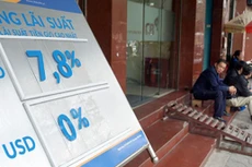Treo bảng lãi suất 7,8%/năm nhưng với khoản tiền lớn ngân hàng vẫn chào lãi suất lên tới hơn 8%/năm - Ảnh: Ngọc Thắng