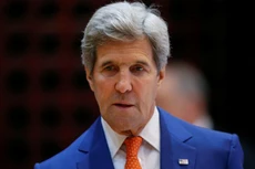 Ngoại trưởng Mỹ John Kerry đến hội nghị của ASEAN tại Vientiane, Lào. Ảnh:Reuters