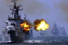 Một cuộc tập trận của Trung Quốc ở biển Hoa Đông. Ảnh: AP