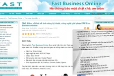 Tính năng kỹ thuật phần mềm kế toán Fast Business Online của Công ty Cổ phần Phần mềm Quản lý Doanh nghiệp (FAST) có sự trùng hợp với Phần giải pháp kỹ thuật nêu trong HSYC của PV Gas