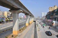 Cận cảnh nút giao 4 tầng đầu tiên ở thủ đô trước ngày khánh thành