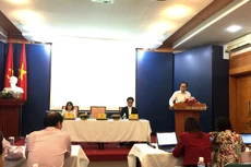 Họp báo Hội nghị Thủ tướng với doanh nghiệp năm 2016 được tổ chức sáng 22/4 (Ảnh: Thu Trang)