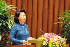 Bà Nguyễn Thị Kim Ngân, Chủ tịch Quốc hội khoá XIII được giới thiệu bầu giữ chức Chủ tịch Quốc hội khoá XIV. Ảnh: Việt Dũng