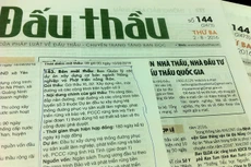 Thông báo mời thầu Gói thầu XL.02 được đăng tải trên Báo Đấu thầu số 144 phát hành ngày 2/8. Ảnh: Nhã Chi