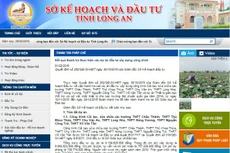 Kết quả thanh tra được công khai tại địa chỉ website của Sở KH&ĐT tỉnh Long An