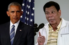 Tổng thống Mỹ Barack Obama (trái) và người đồng cấp Philippines Rodrigo Duterte. Ảnh: Reuters.