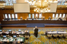 Một phiên điều trần của Tòa Trọng tài thường trực trong vụ Philippines kiện Trung Quốc về Biển Đông. (Nguồn: PCA)