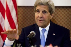 Ngoại trưởng Mỹ John Kerry tại Ấn Độ. Ảnh: AFP
