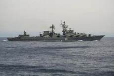 Soái hạm Varyag của hải quân Nga. Ảnh: AP