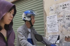 Quảng cáo cho vay tiền trong dịp Tết Nguyên đán 2016 trên đường Nguyễn Trọng Tuyển, Q.Phú Nhuận, TP.HCM - Ảnh: Hoài Linh