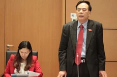 Đại biểu Bùi Đức Thụ phát biểu tại phiên thảo luận tổ, sáng 24/3.