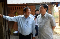 Bí thư thành ủy TP.HCM Đinh La Thăng đến Củ Chi sáng 18-2 - Ảnh: Thuận Thắng