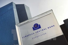Quang cảnh bên ngoài trụ sở ECB ở Frankfurt am Main, miền tây Đức ngày 21/1. (Nguồn: AFP/TTXVN)