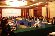 Quang cảnh Hội nghị Bộ trưởng kinh tế các nước CLMV tại Lào. (Nguồn: Phạm Kiên/TTXVN)