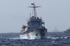 Một tàu hải cảnh của Trung Quốc. Ảnh:Reuters TV.