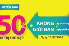 Viettel dồn dập khuyến mại 50% thẻ nạp