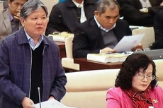 Ông Hà Hùng Cường thay mặt Chính phủ kiến nghị Ủy ban Thường vụ Quốc hội cho lùi thời gian trình dự án Luật biểu tình - Ảnh: L.K