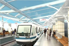 Phối cảnh một nhà ga của Dự án Tuyến đường sắt đô thị, đoạn Nhổn - ga Hà Nội