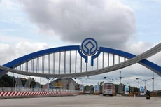 Trạm thu phí Đại Yên đoạn Uông Bí-Hạ Long trên Quốc lộ 18. (Ảnh: Văn Đức/Vietnam+)