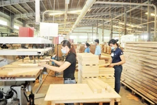 Sản xuất đồ gỗ xuất khẩu tại Công ty cổ phần Tập đoàn gỗ Trường Thành. Ảnh: Cao Thăng