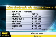 Năm 2015: Việt Nam chi hơn 22 tỷ USD nhập máy tính, linh kiện điện tử
