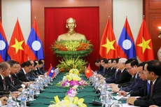 Tổng Bí thư Nguyễn Phú Trọng hội đàm với Tổng Bí thư, Chủ tịch nước Lào Bounnhang Vorachit (Ảnh: Hải Minh - VGP)