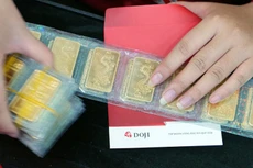 Giá vàng SJC tăng mạnh trong sáng nay. Ảnh: PV.