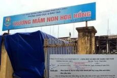 Gói thầu Xây lắp và cung cấp thiết bị Trường Mầm non Hoa Hồng do BQLDA công trình TP. Hạ Long mời thầu bị nghi vấn thông thầu. Ảnh: Nhã Chi