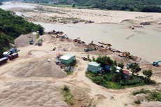 Một điểm mỏ cát trên địa bàn tỉnh Quảng Nam