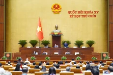 Phó Chủ tịch Quốc hội Vũ Hồng Thanh điều hành nội dung phiên họp sáng 9/5