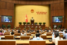Phó Chủ tịch Quốc hội Nguyễn Khắc Định điều hành nội dung phiên họp sáng 22/5