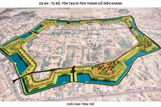 Phối cảnh Dự án Tu bổ, tôn tạo di tích Thành cổ Diên Khánh 