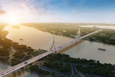 Phối cảnh cầu Tứ Liên 