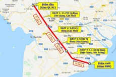 Cao tốc Châu Đốc - Cần Thơ - Sóc Trăng đi theo hướng trục ngang của vùng Đồng bằng sông Cửu Long, khi hoàn thành sẽ rút ngắn được thời gian di chuyển từ An Giang đến TPHCM.