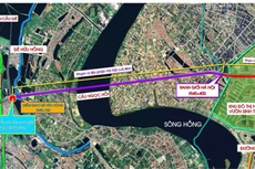 Vị trí xây dựng cầu Ngọc Hồi. Ảnh: Sở GTVT Hà Nội