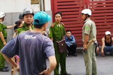 Công an trấn áp nhóm bảo vệ tấn công người dân tại chung cư 4S Riverside - Ảnh: C.T.V