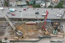 Đại công trường xây dựng cầu Vĩnh Tuy 2 vượt sông Hồng hơn 2.500 tỷ ở Hà Nội