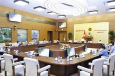 Quang cảnh bế mạc phiên họp thứ ba của Ủy ban Thường vụ Quốc hội. Ảnh: TTXVN