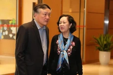 Bà Trương Thị Mai và ông Nguyễn Hòa Bình là 2 trong số 4 Uỷ viên Bộ Chính trị tham gia Ban Bí thư. Ảnh Như Ý