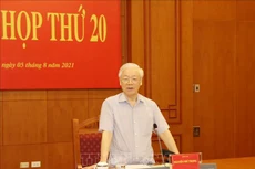 Tổng Bí thư Nguyễn Phú Trọng phát biểu khai mạc Phiên họp thứ 20. Ảnh: TTXVN