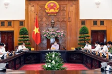 Thủ tướng Phạm Minh Chính chủ trì họp Thường trực Chính phủ về công tác tổ chức bầu cử. Ảnh: VGP