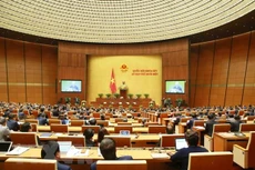 Quang cảnh ngày làm việc thứ nhất kỳ họp thứ 11, Quốc hội khóa XIV. Ảnh: TTXVN