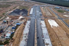 Khu tái định cư Lộc An - Bình Sơn đang trong quá trình xây dựng. Ảnh: TTXVN